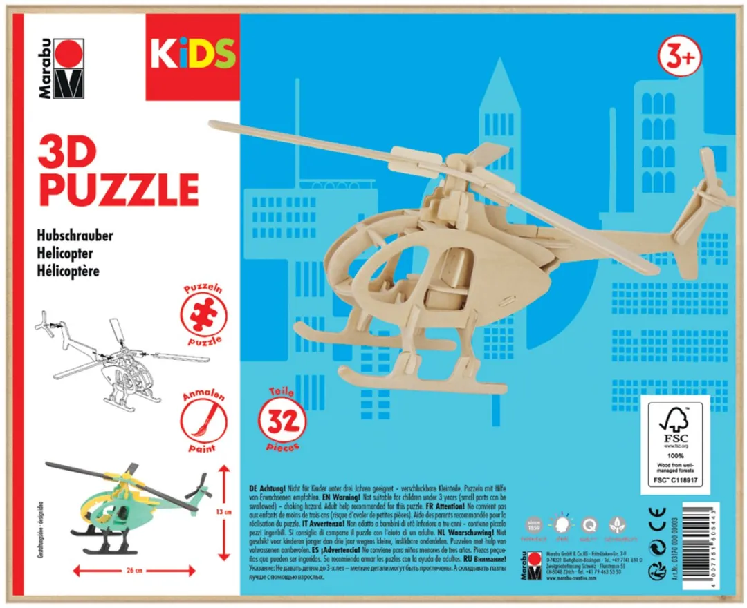 Marabu 3D Puzzel Voertuigen 32 Stuks