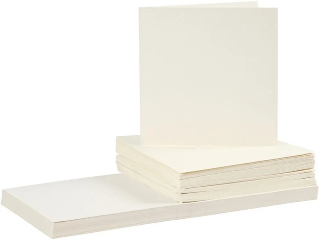 Creativ Company Kaarten & Enveloppen Off-white 15x15cm