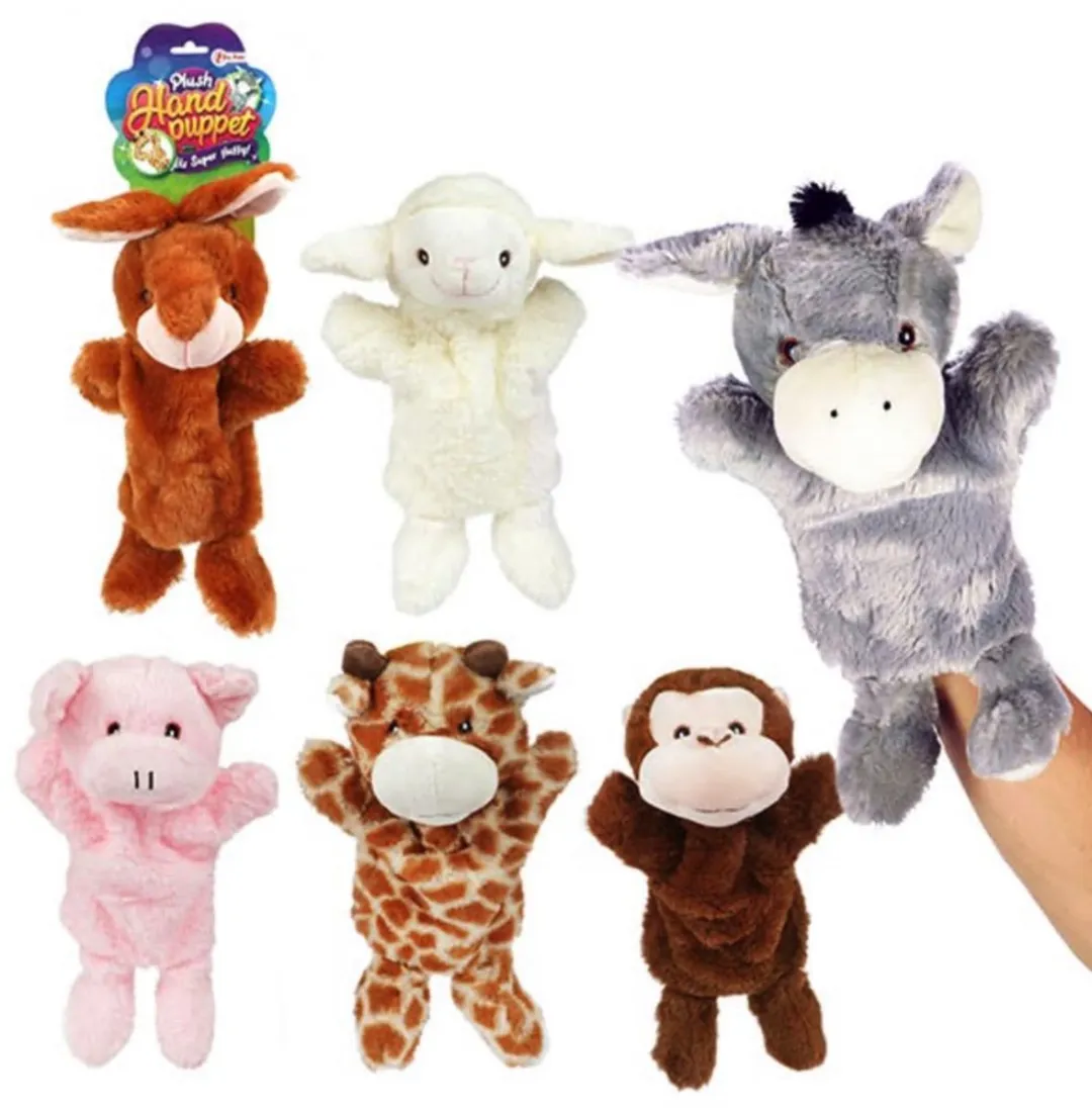Toi-Toys Pluchen Handpop Aap - Multicolor