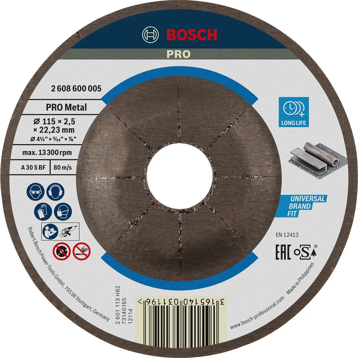Bosch Expert for Metal A 30 S BF Doorslijpschijf 115mm