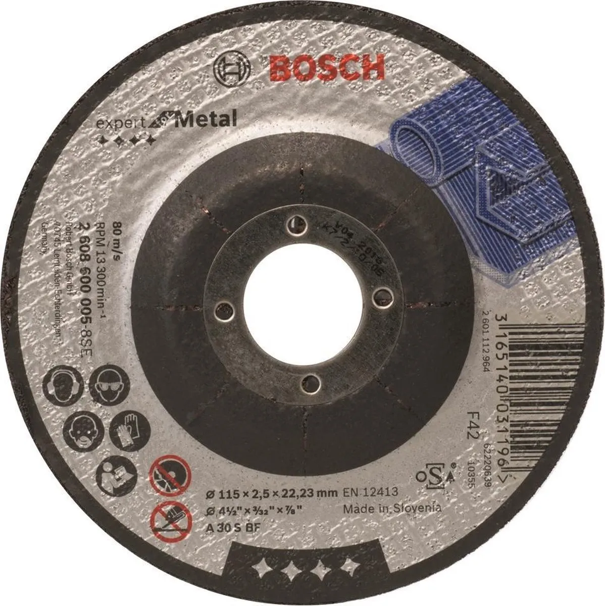 Bosch Expert for Metal A 30 S BF Doorslijpschijf 115mm - Metaal - afbeelding 6 van 6