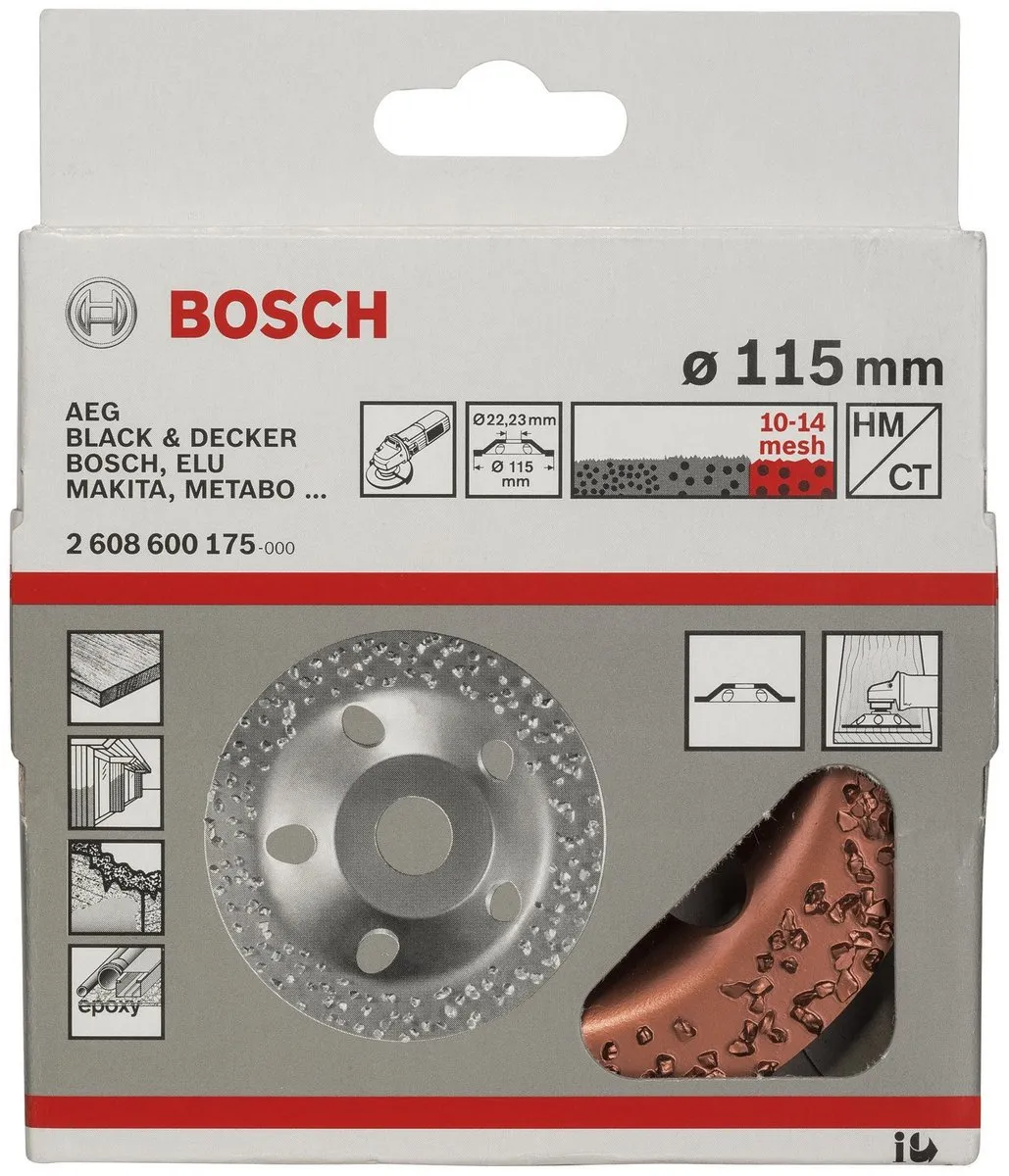 Bosch HM-KOMSCHIJF 115mm Vlak/Grof - 22.23mm As