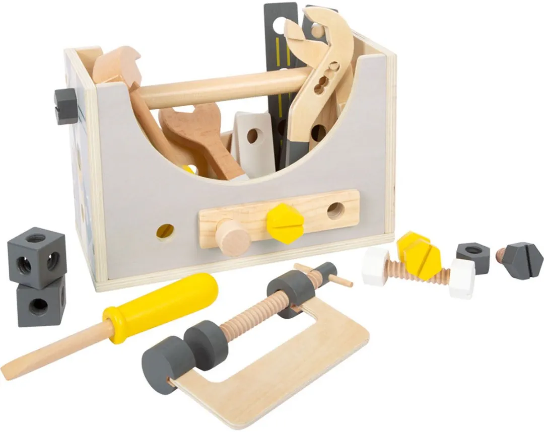 Small Foot Houten Gereedschapskist 2-in-1 - 28-delig
