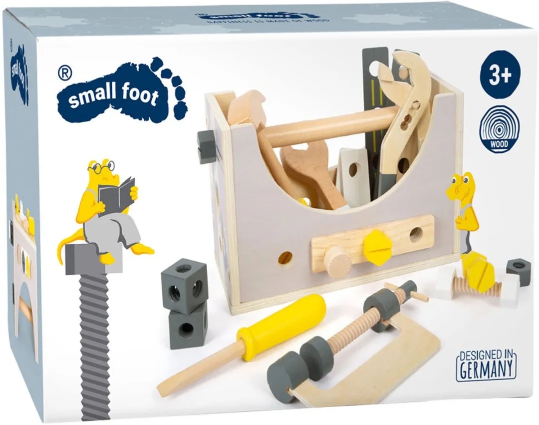 Small Foot Houten Gereedschapskist 2-in-1 - 28-delig