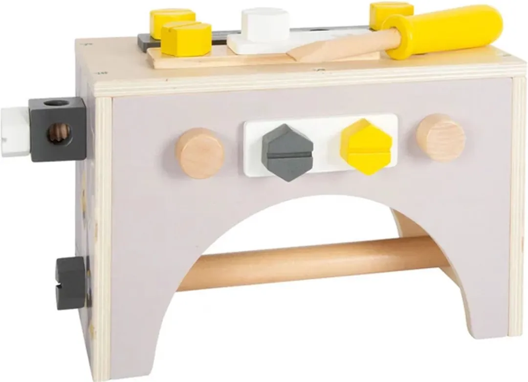 Small Foot Houten Gereedschapskist 2-in-1 - 28-delig - afbeelding 6 van 6
