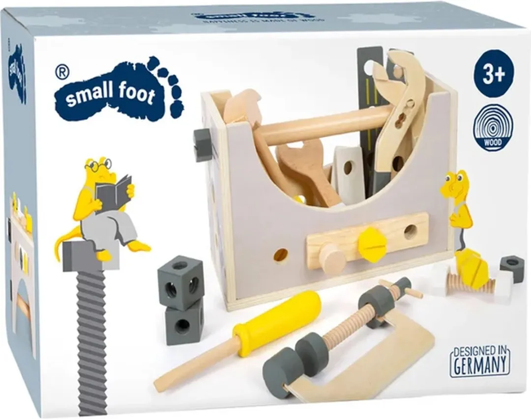 Small Foot Houten Gereedschapskist 2-in-1 - 28-delig