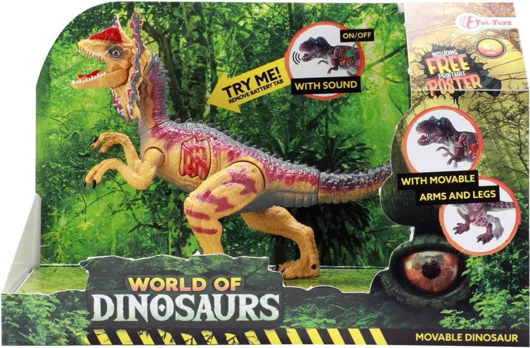 Toi-Toys World of Dinosaurs Bewegende Dino - Multicolor - 3x AAA