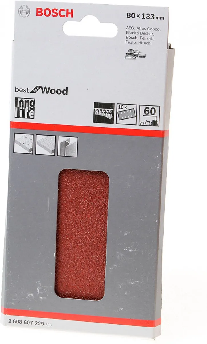 Bosch Schuurbladset 10-delig 80x133mm