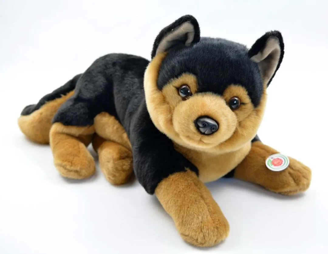 Teddy Hermann Herdershond Knuffeldier - 45 cm - Bruin/Zwart