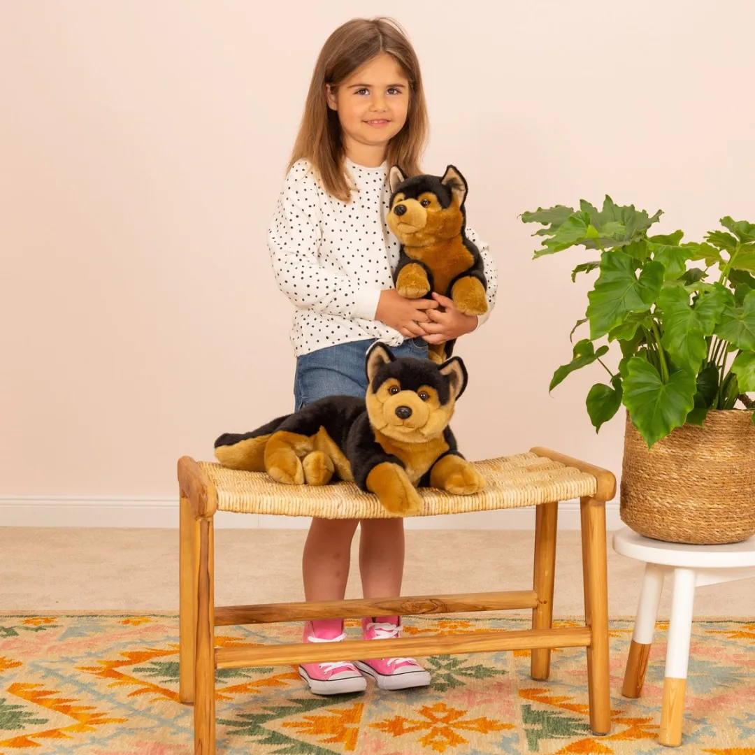 Teddy Hermann Herdershond Knuffeldier - 45 cm - Bruin/Zwart