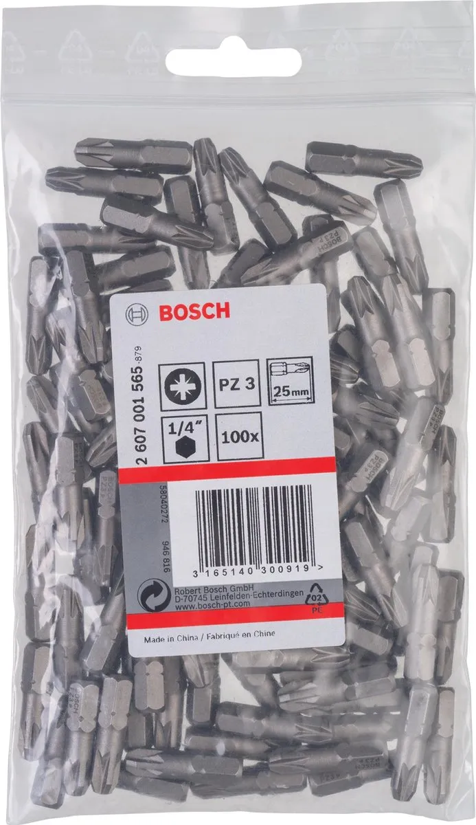 Bosch XH-TORS/PZ3 Bit - 25 Stuks