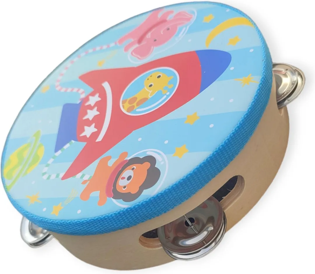Jobber Toys Tamboerijn Houten Speelgoedinstrument