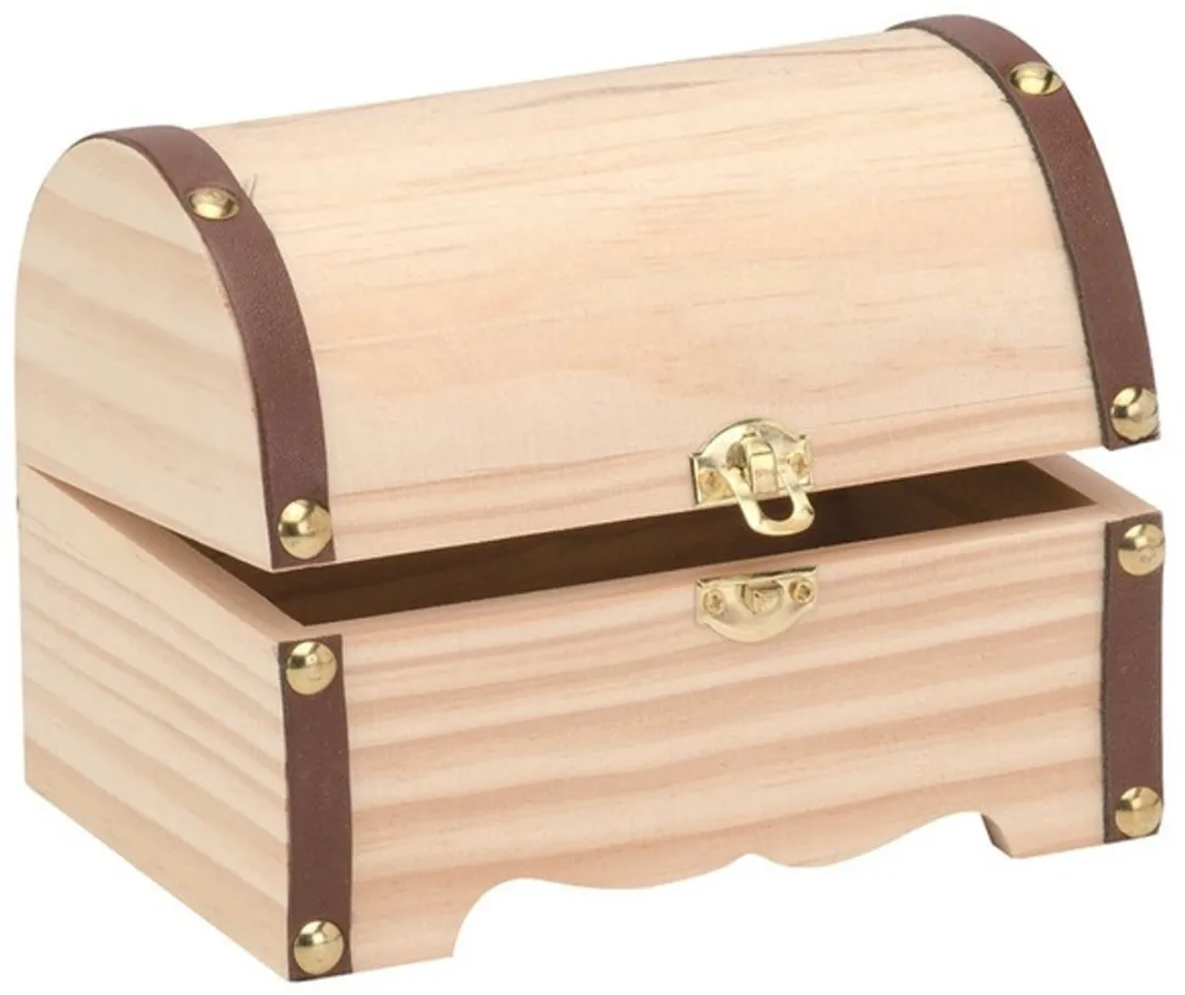 Glorex Hobby Houten Kistje 2x - 11,5x7,5cm - Beige