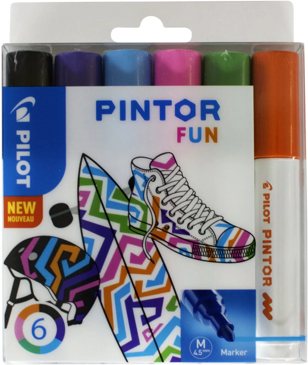 Pilot Pintor 6 Kleuren Verfstiften Set