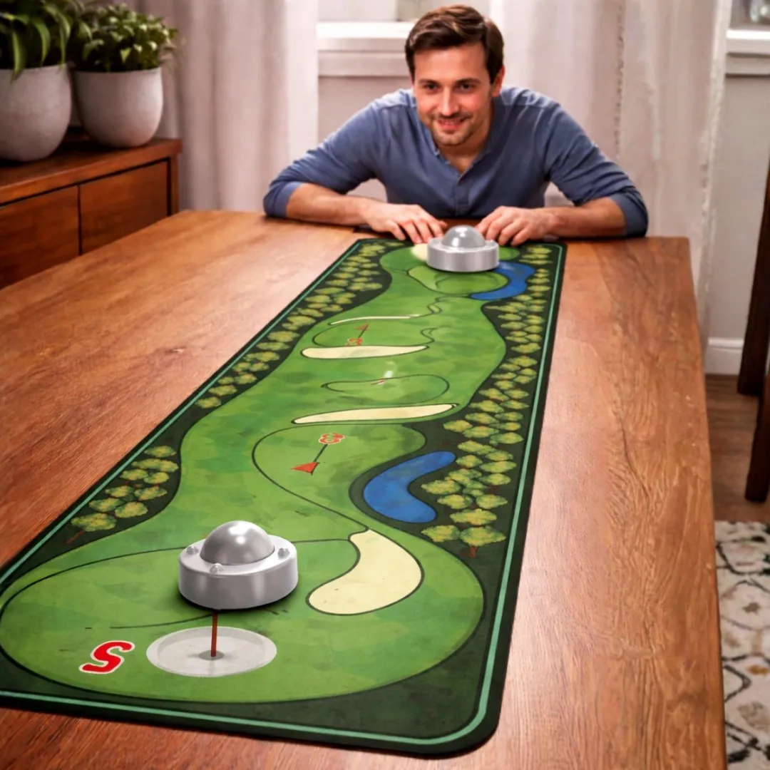 Lifetime Games Shuffle Bowling Tafelspel - Complete Set Kegelspel - Golf Thema - 90 x 20 x 3 cm