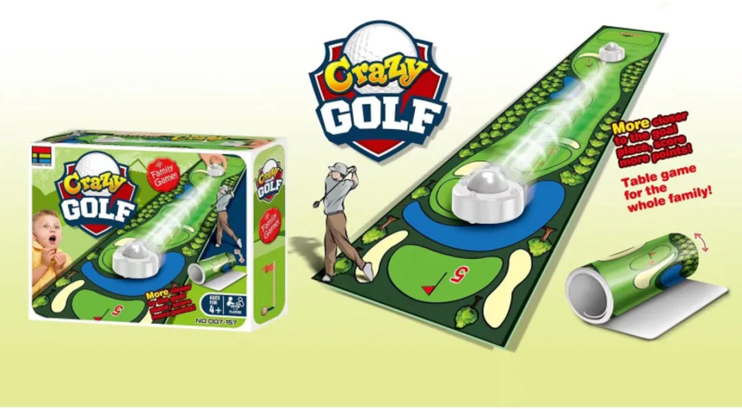 Lifetime Games Shuffle Bowling Tafelspel - Complete Set Kegelspel - Golf Thema - 90 x 20 x 3 cm