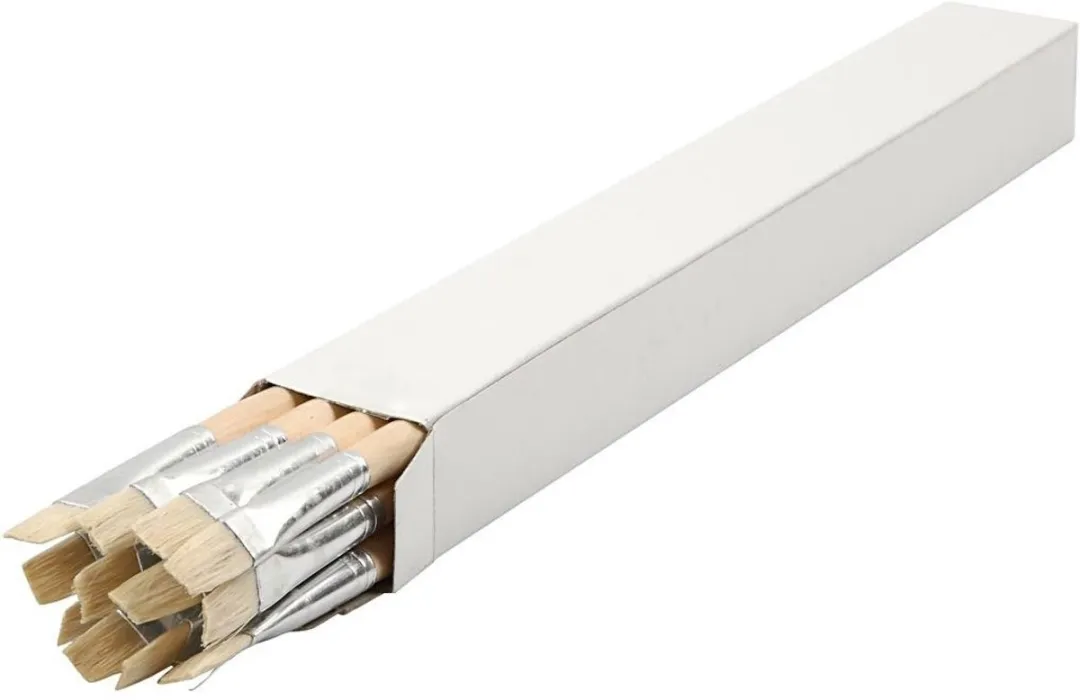 Creativ Company Creotime Nature Line Varkensharen Kwast - 12 Stuks