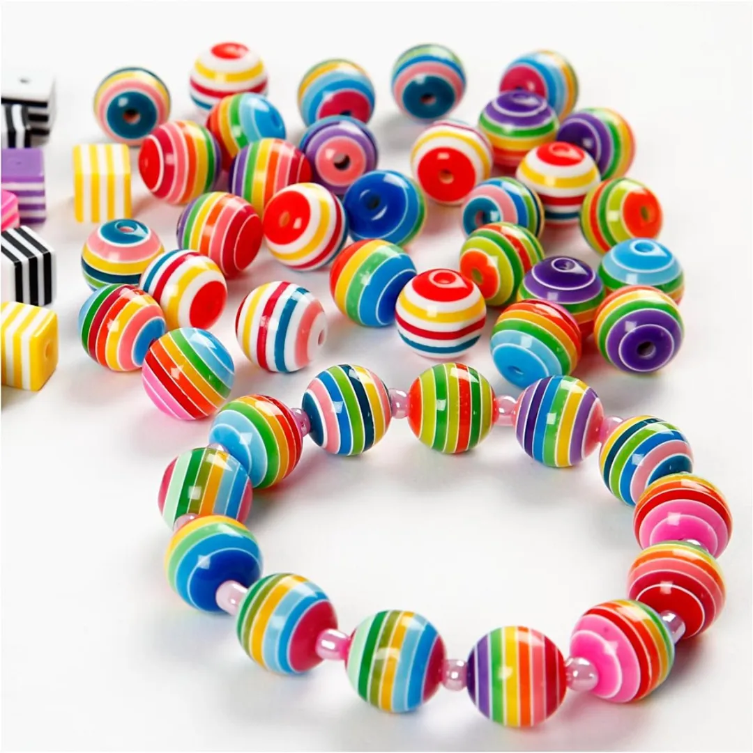 Creativ Company Resin Kralen 12mm Multicolor - 50 Stuks