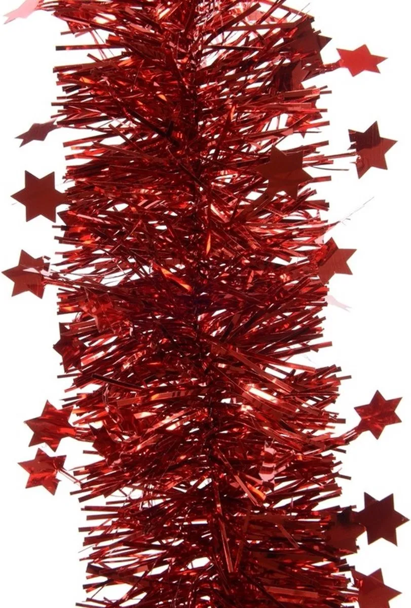 Decoris Feestslinger Sterren Rood 10x270cm