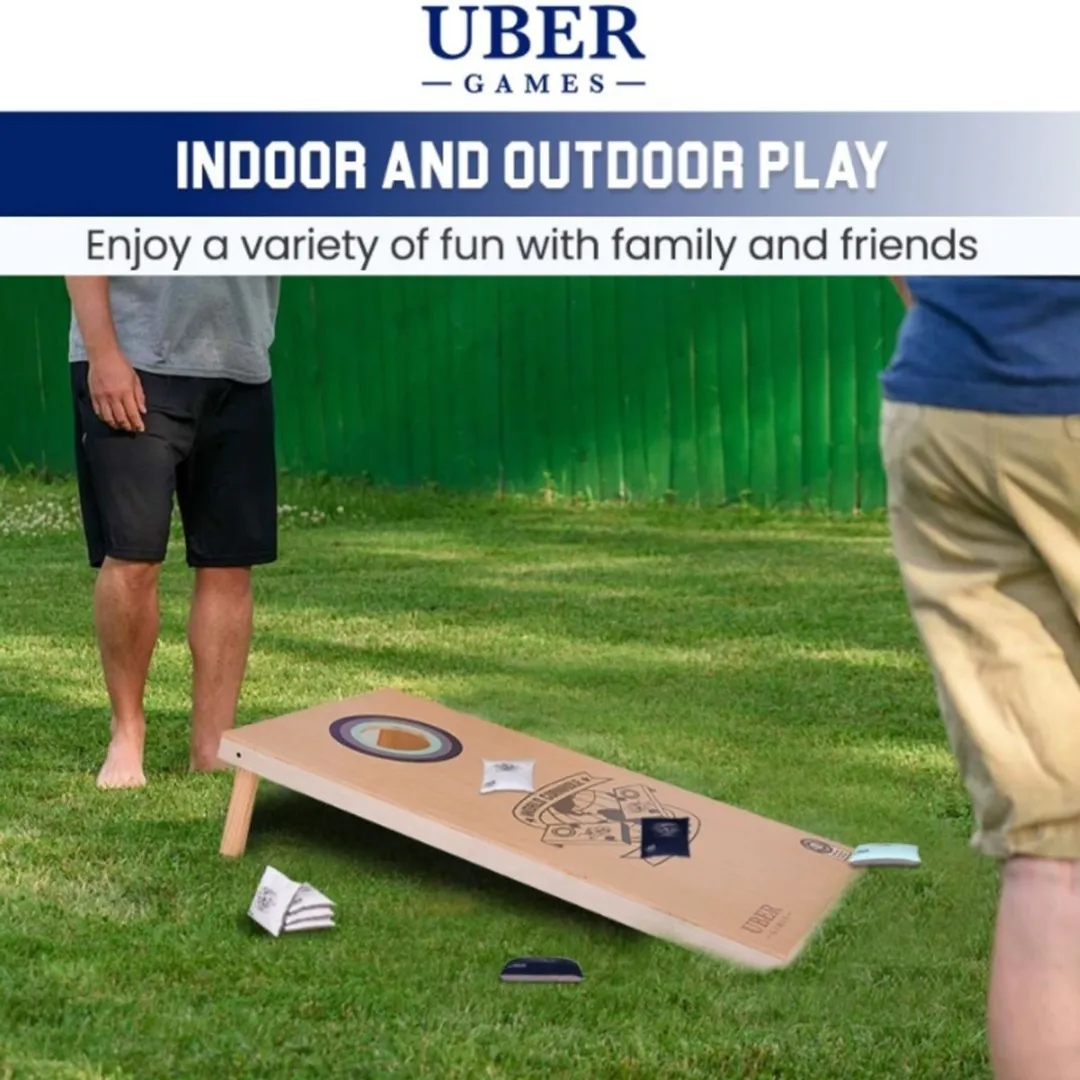 Ubergames World Cornhole League Double Board Set 90x60cm - 16 Bean Bags