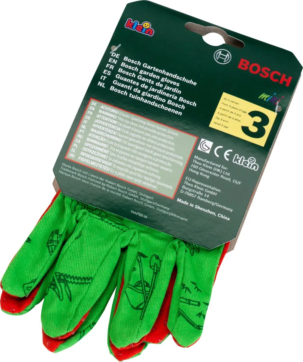 Klein Toys Bosch Tuinhandschoenen - 90% Katoen - 1 Maat