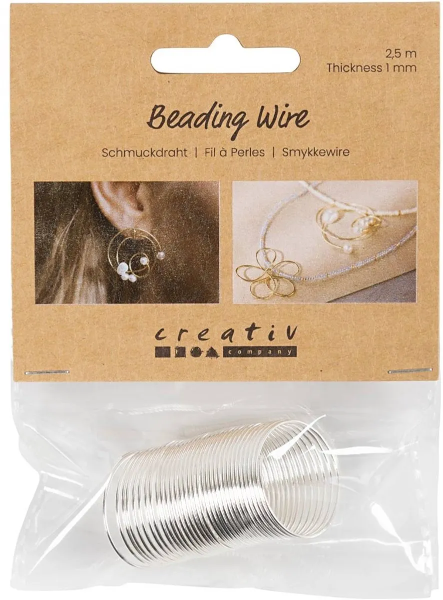 Creativ Company Sieradendraad 1mm Zilver - 2,5m