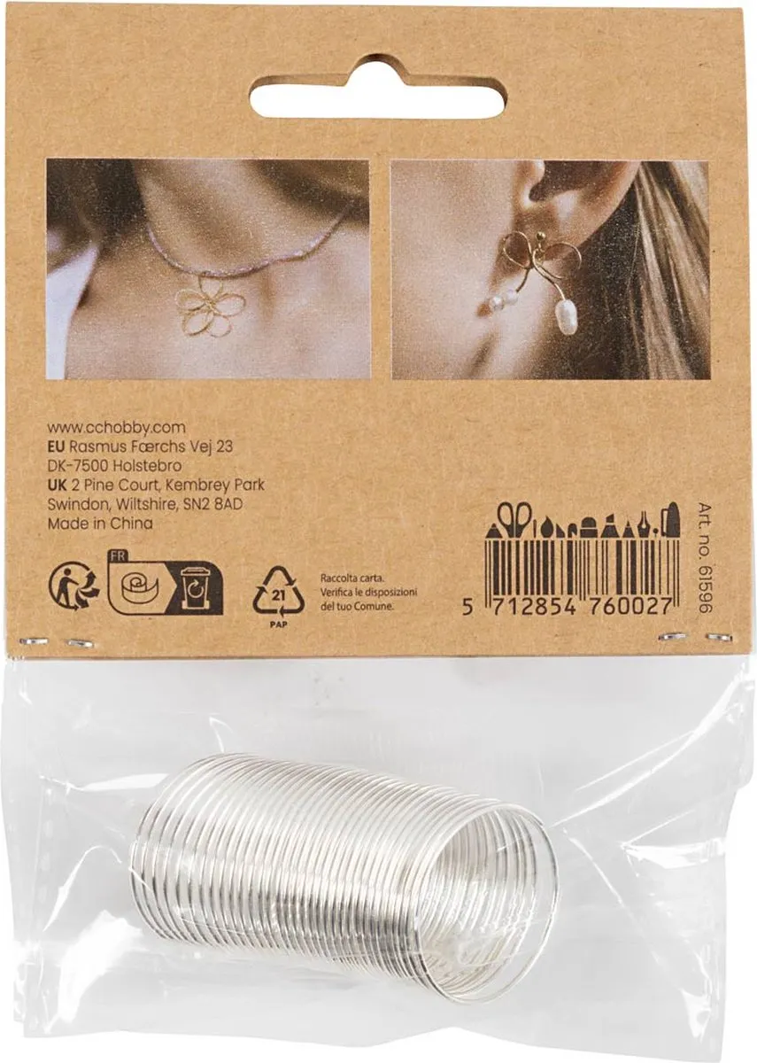 Creativ Company Sieradendraad 1mm Zilver - 2,5m