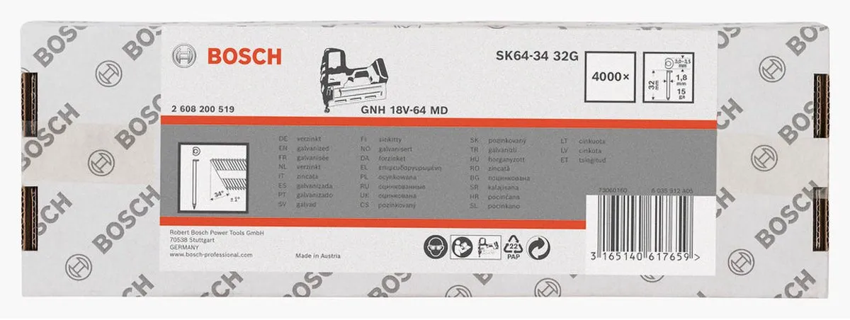 Bosch SPIJKER GSK 64-34 32G