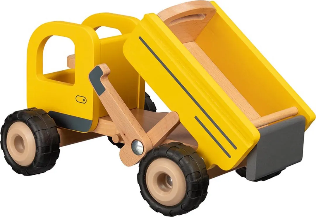 Goki Houten Kiepwagen 25x17x14,5cm - Multi kleuren