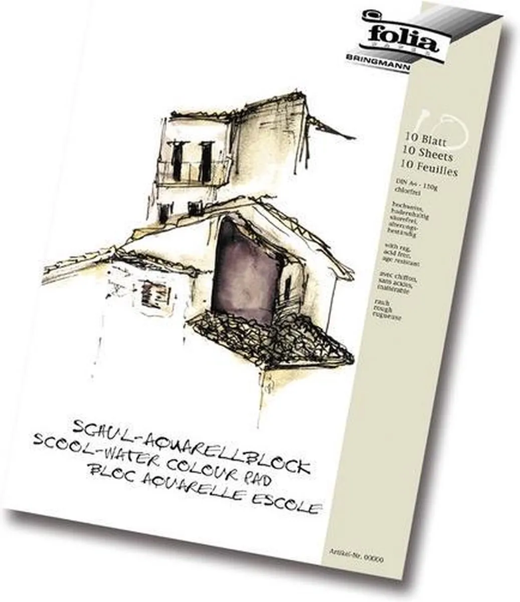 Folia Studie Aquarelblok A3 10 Vel - 150gr - Grof