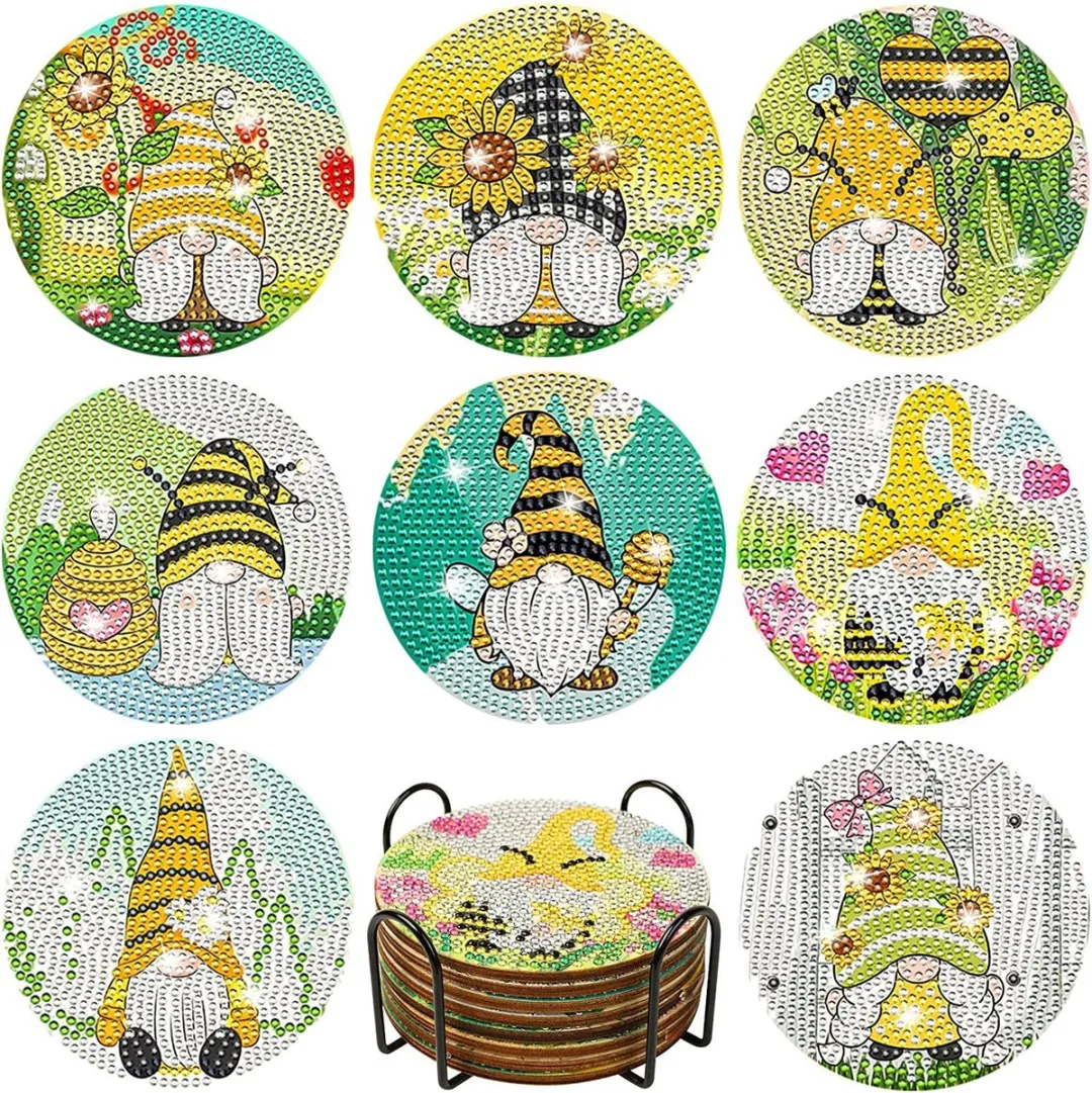 VDTOYS Diamond Painting Onderzetters Set C Kabouters