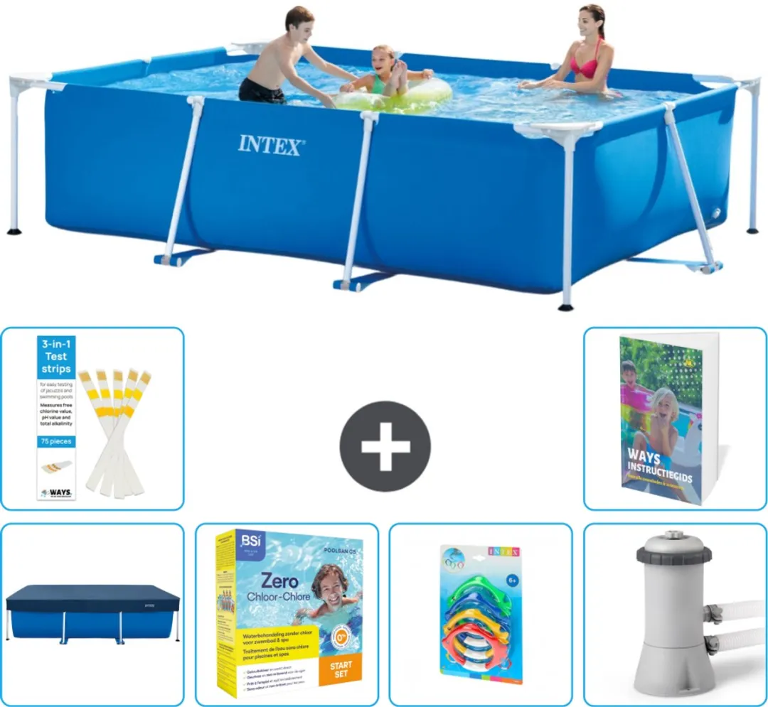 Intex Rechthoekig Frame Zwembad 300x200x75cm