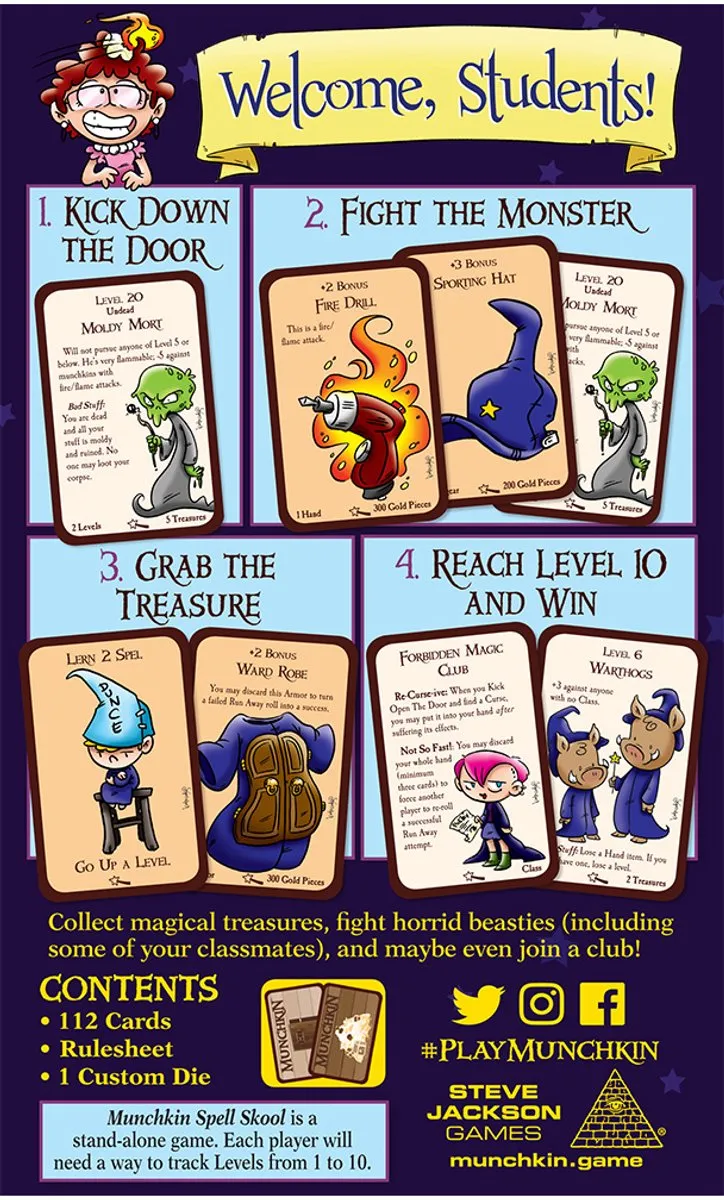 Steve Jackson Games Munchkin Spell Skool Kaartspel - 3-6 Spelers