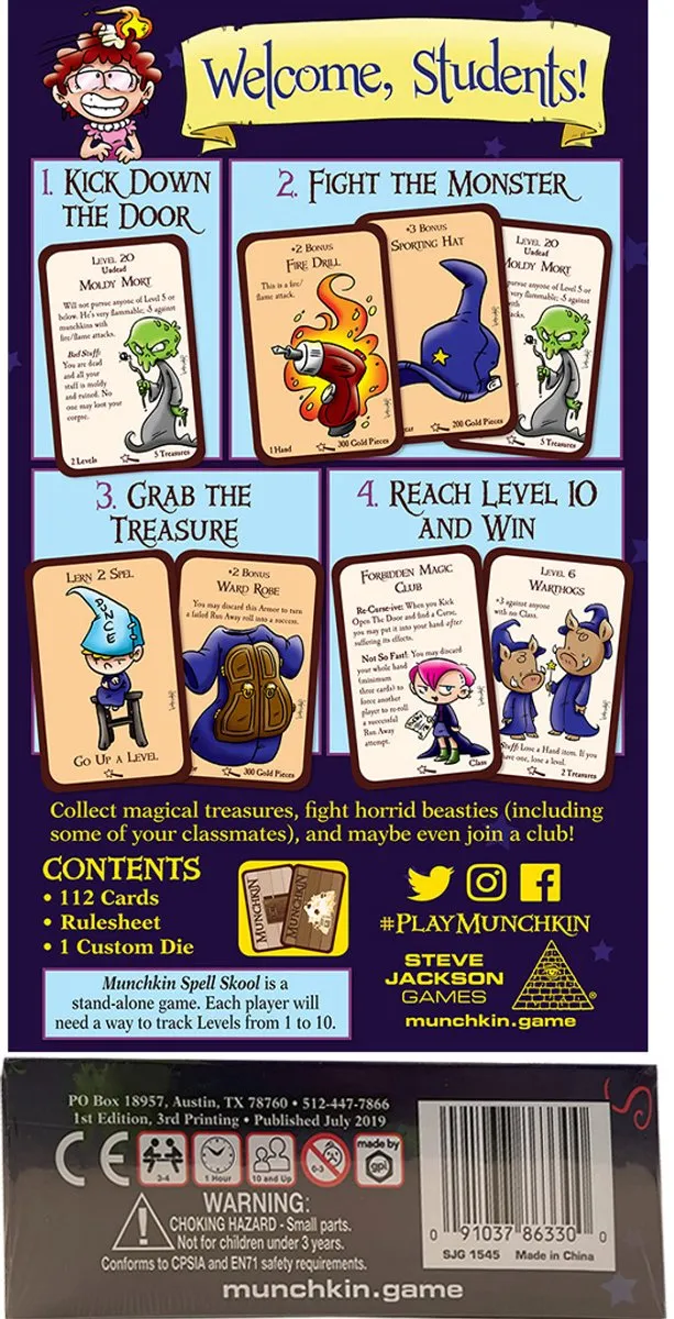 Steve Jackson Games Munchkin Spell Skool Kaartspel