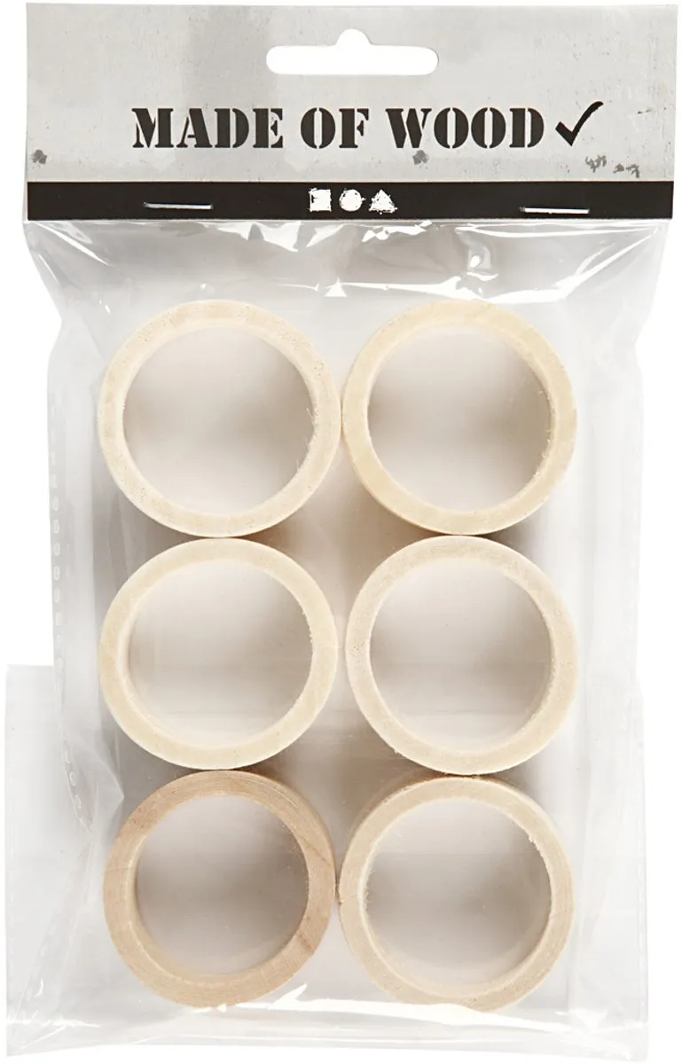 Creativ Company Houten Servetringen 20mm - Multicolor