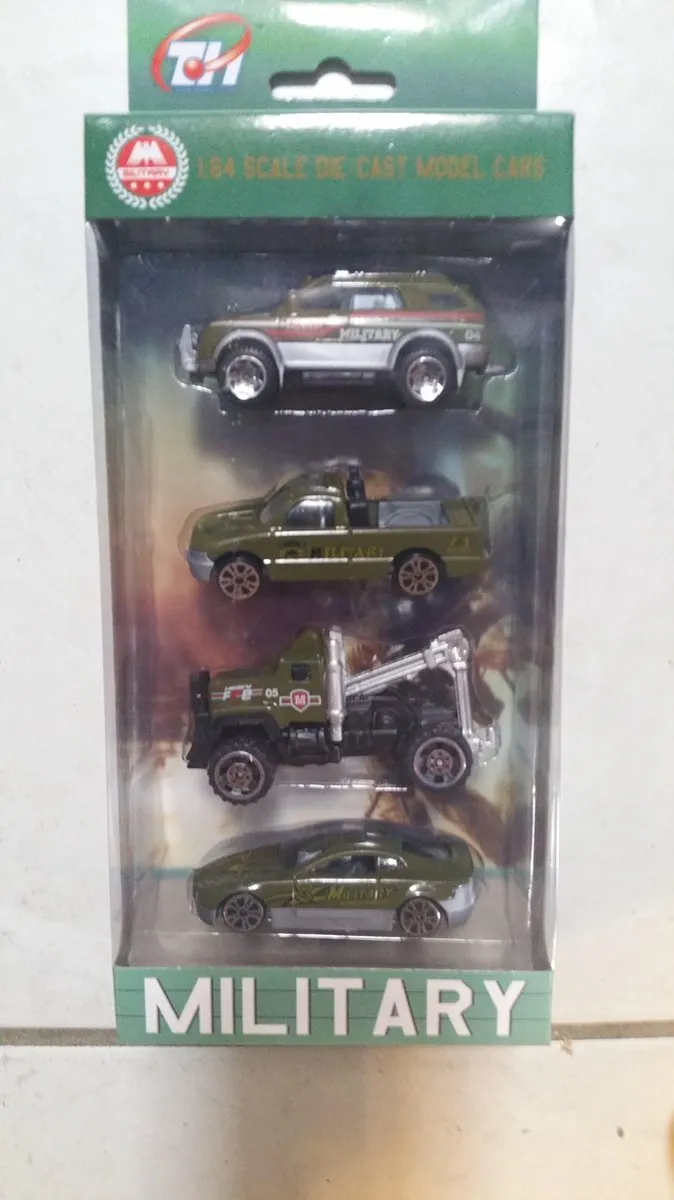 Toi-Toys Legervoertuigen 4 Stuks