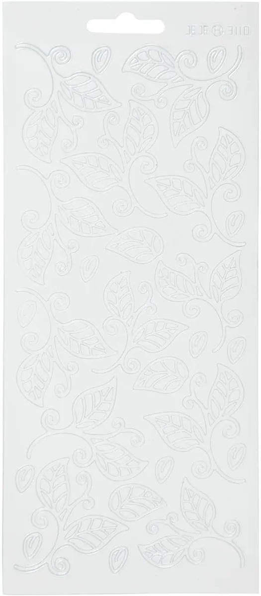 Creativ Company Wit Bladeren Stickers 10x23cm
