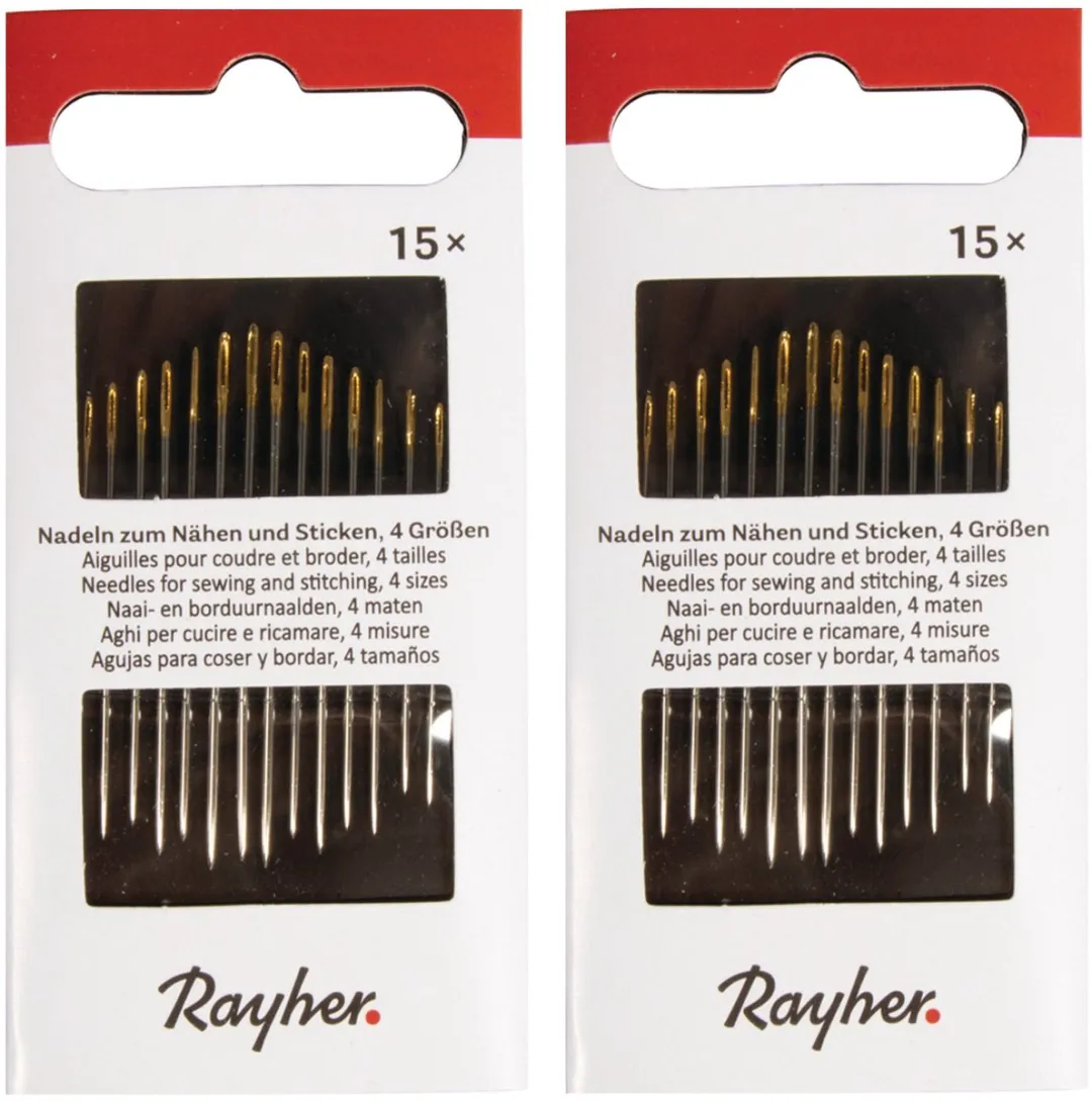 Rayher Naalden Set 30 Stuks - 4 Formaten - Zilver