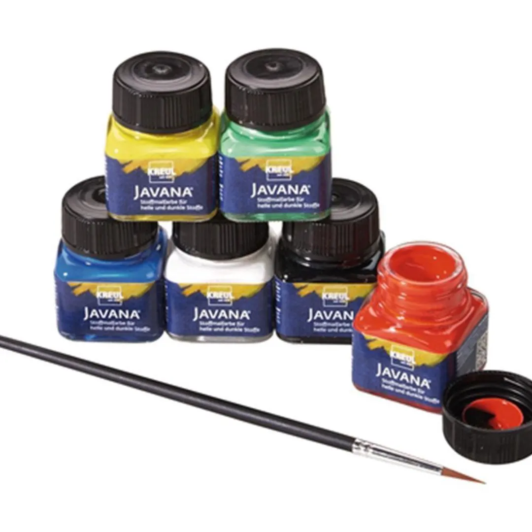 Kreul Javana Textielverfset - 6 Kleuren 20ml - afbeelding 6 van 6