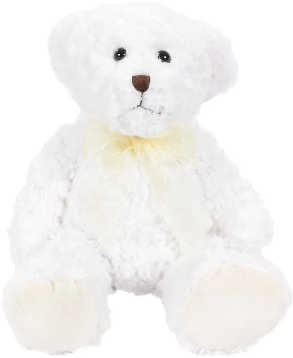 PIA Pluche Beer Knuffel - Zittend - 30cm - Wit