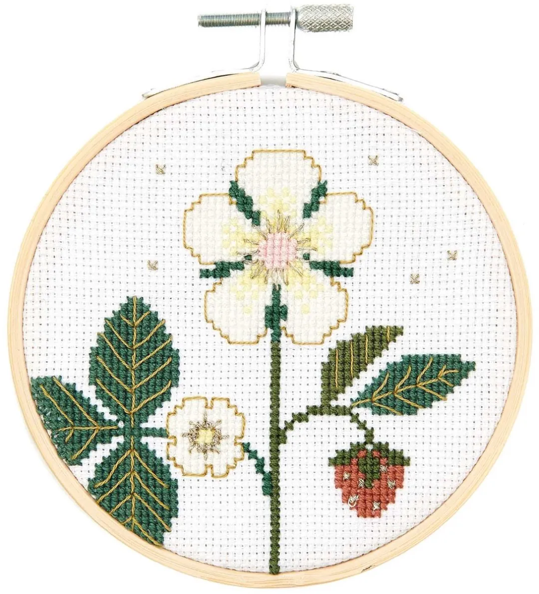 Rico Design Borduurpakket Aardbeien Bloesem