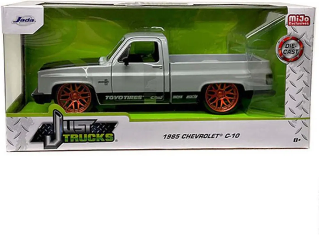Jada Toys 1985 Chevrolet C-10 1:24 Modelauto - Grijs