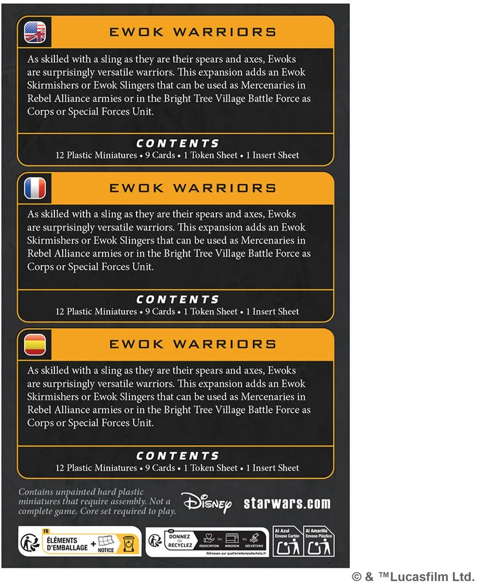 Atomic Mass Games Star Wars Legion SWQ73 Ewok Warriors Uitbreiding