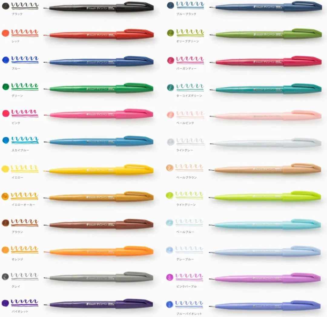 Pentel Touch Brush Signature SES15C-24T - 24 Stuks