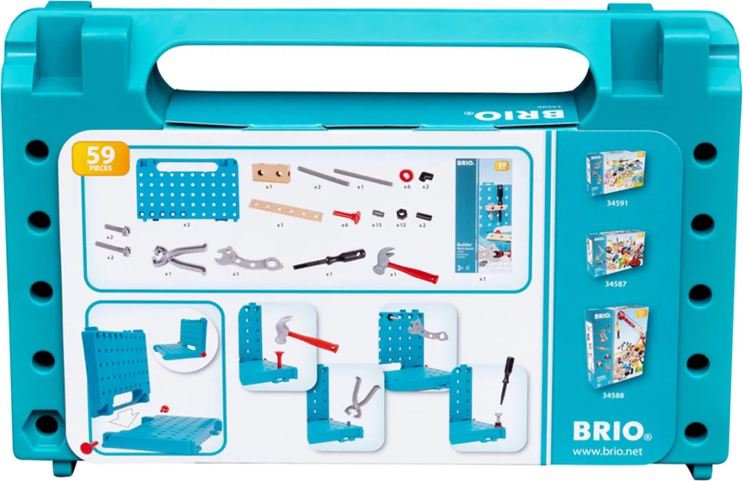 BRIO Builder Werkbank 34596 - Speelgoedgereedschapsset 59-delig - Multicolor - afbeelding 6 van 6