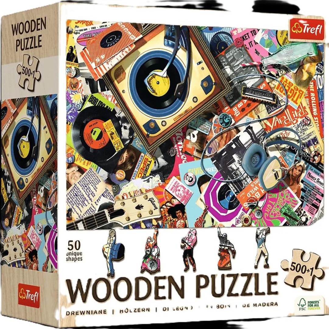 Trefl Houten Puzzel In de Wereld van Muziek 501 Stuks