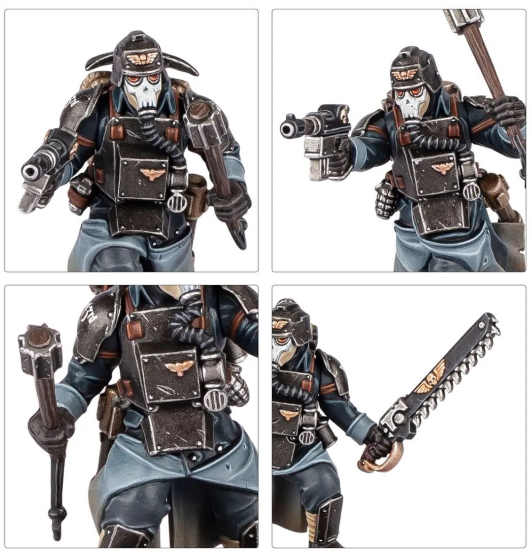 Games Workshop Warhammer 40K Astra Militarum Krieg Combat Engineers 109 Onderdelen