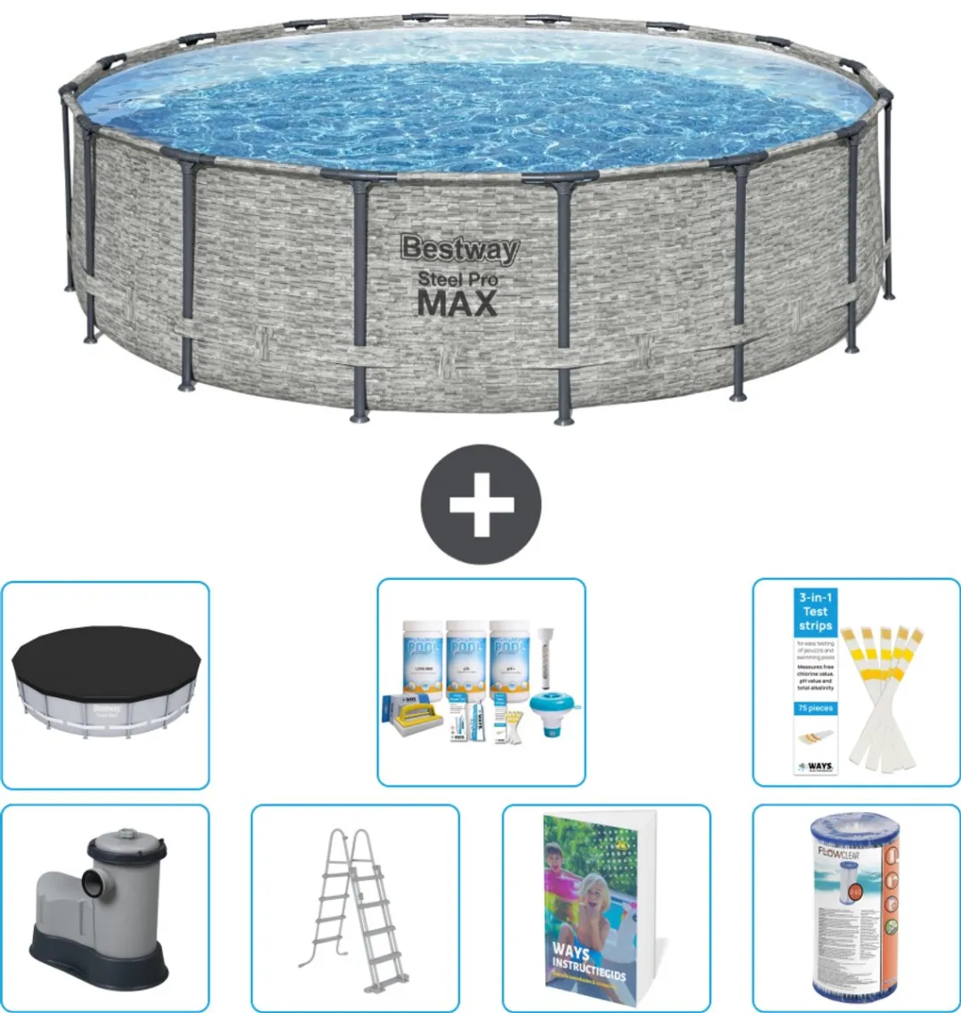 Bestway Steel Pro MAX Zwembad 488x122cm