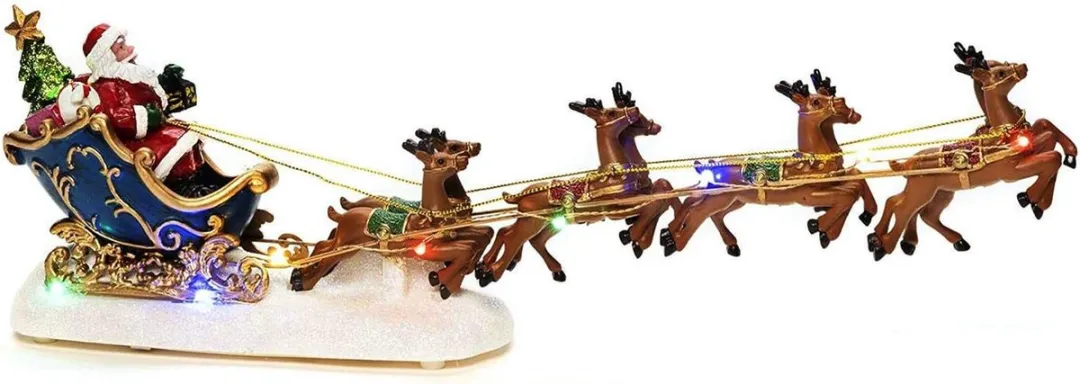 Konstsmide Kerstman in Slee met Rendier LED Kerstscène 4205-000
