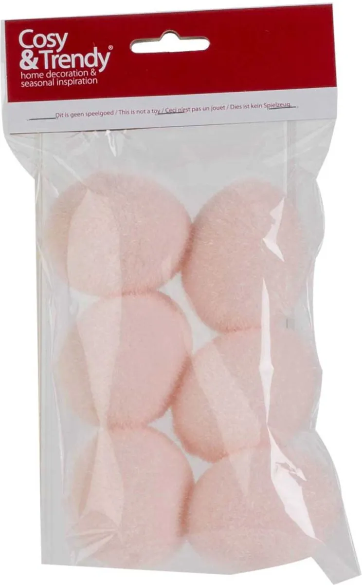 Cosy&Trendy Paaseieren 24 Stuks - Roze - 6cm Kunststof